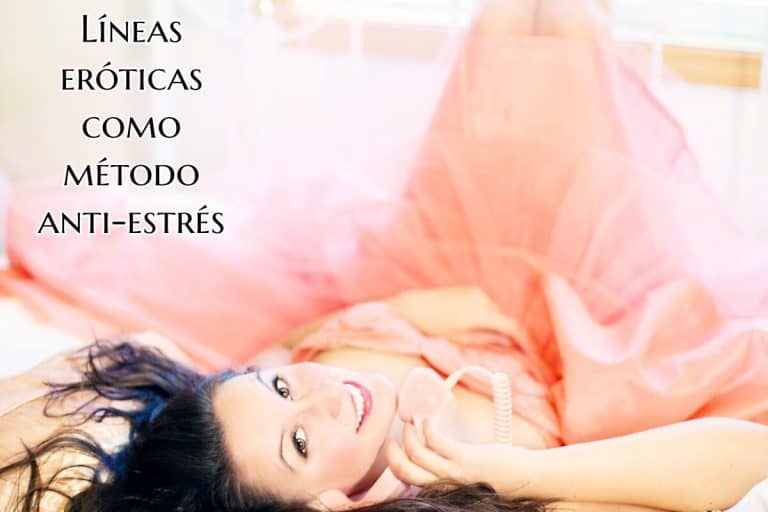 mujer hablando en una linea erotica