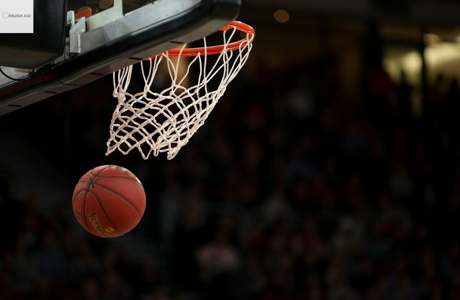 ball under basketball ring